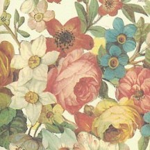 Vintage Flowers and Vines Floral Italian Print Paper ~ Carta Fiorentina Italy
